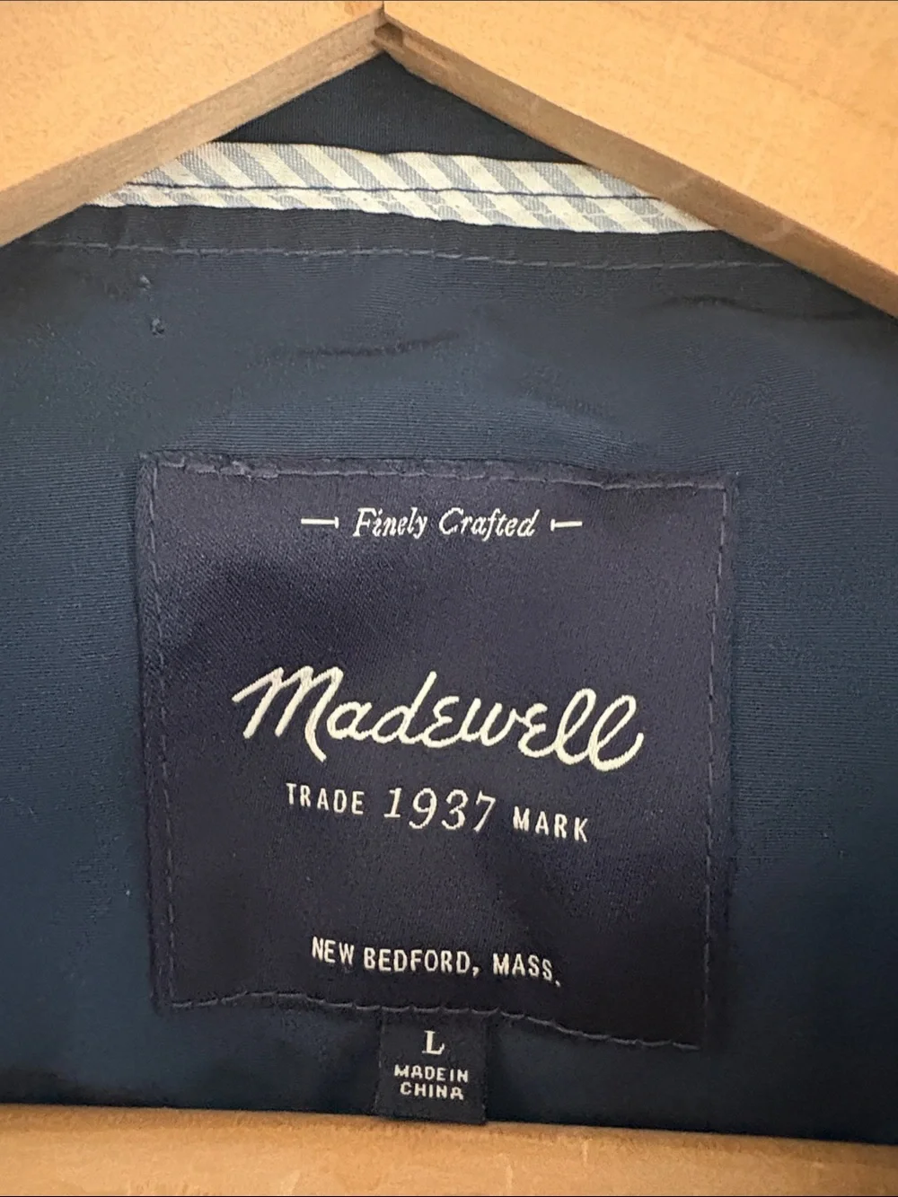 Women’s Madewell Hooded Fielder Anorak Jacket in Navy Blue